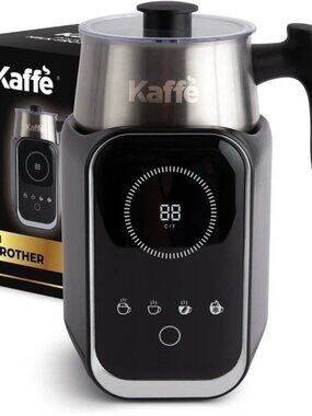 Kaffe 4-in-1 Electric Milk Frother & Warmer 7oz Removable Jug Non-Stick Black